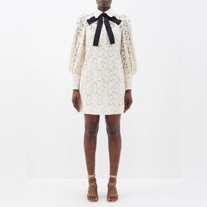 Zimmermann Wonderland Floral-Embroidered Lace Shirt Dress- Small / Medium